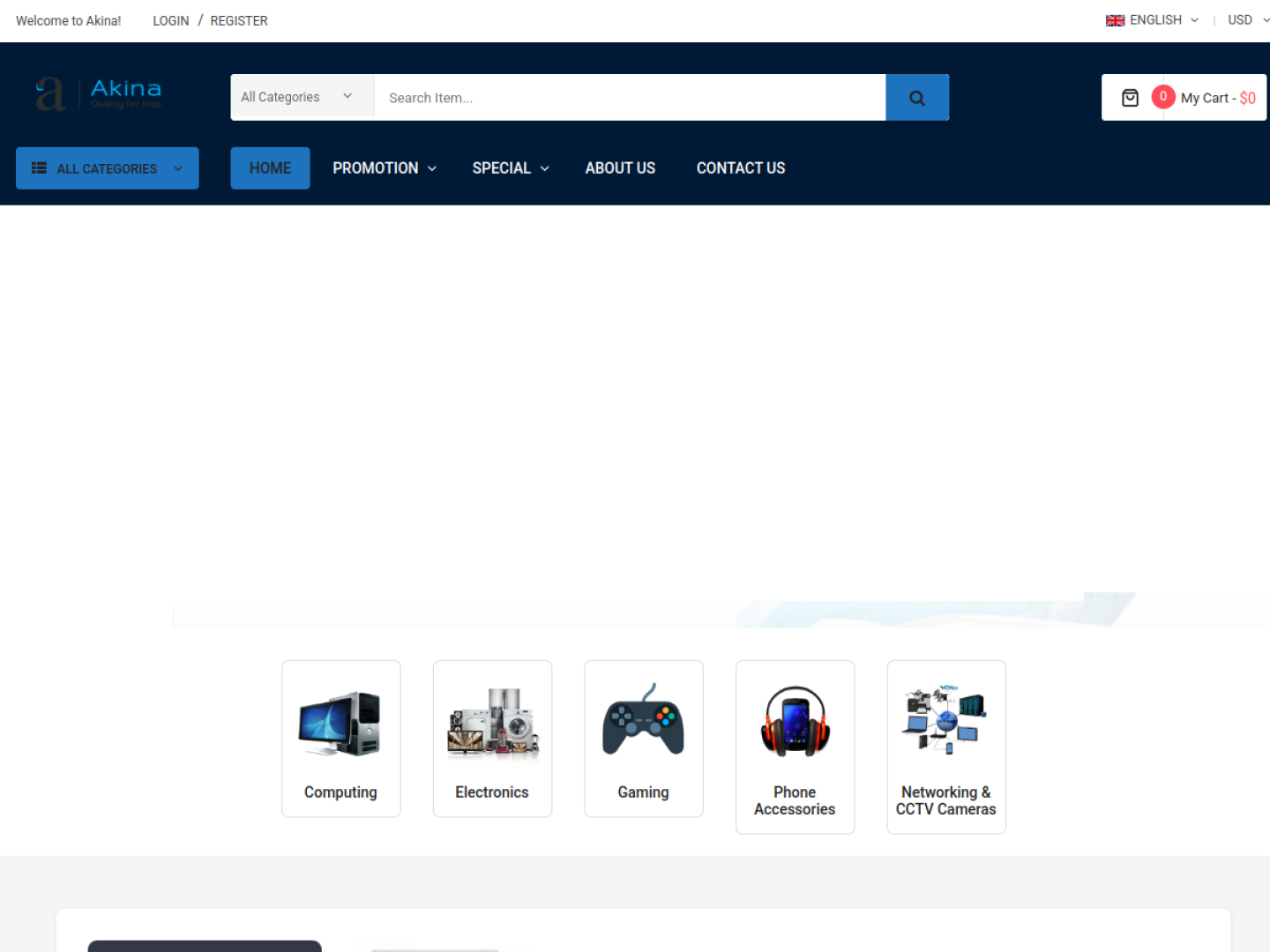 AkinaMart interface